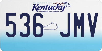 KY license plate 536JMV