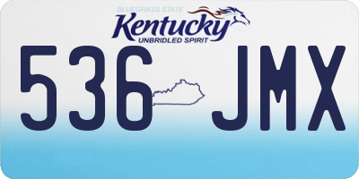 KY license plate 536JMX