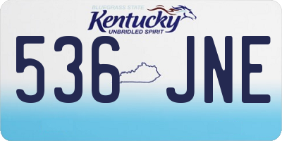 KY license plate 536JNE