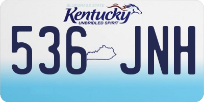 KY license plate 536JNH