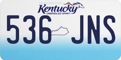 KY license plate 536JNS