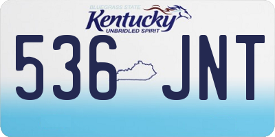 KY license plate 536JNT