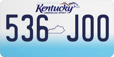 KY license plate 536JOO