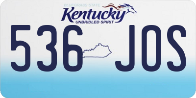 KY license plate 536JOS