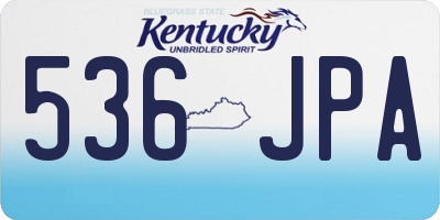 KY license plate 536JPA