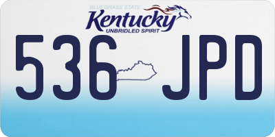 KY license plate 536JPD