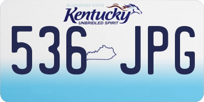 KY license plate 536JPG