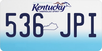 KY license plate 536JPI