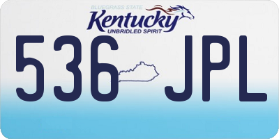 KY license plate 536JPL
