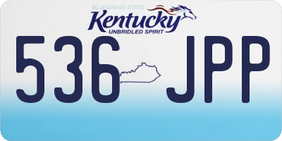 KY license plate 536JPP