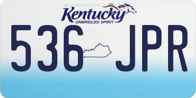 KY license plate 536JPR