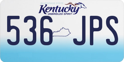 KY license plate 536JPS