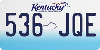 KY license plate 536JQE
