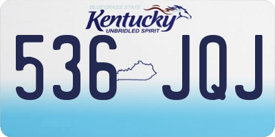 KY license plate 536JQJ