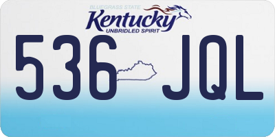KY license plate 536JQL