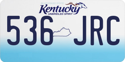 KY license plate 536JRC