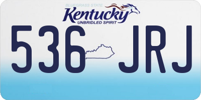 KY license plate 536JRJ
