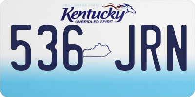 KY license plate 536JRN