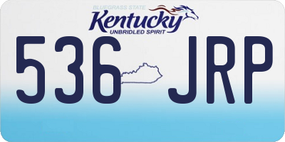 KY license plate 536JRP