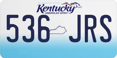 KY license plate 536JRS