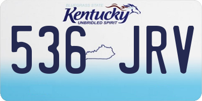 KY license plate 536JRV