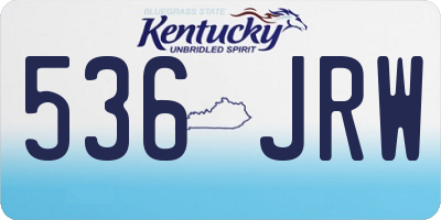 KY license plate 536JRW