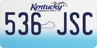KY license plate 536JSC