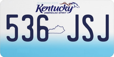 KY license plate 536JSJ