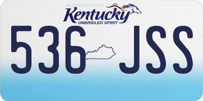 KY license plate 536JSS