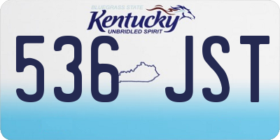 KY license plate 536JST