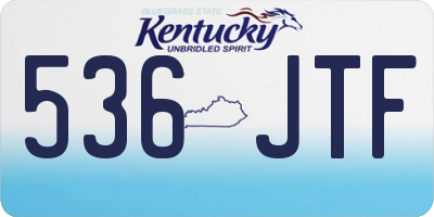 KY license plate 536JTF
