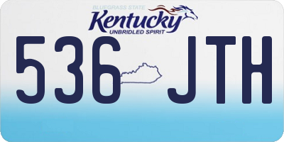 KY license plate 536JTH
