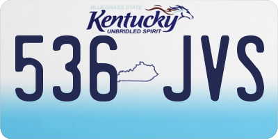 KY license plate 536JVS