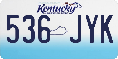 KY license plate 536JYK