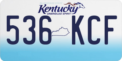 KY license plate 536KCF