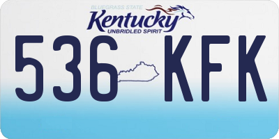 KY license plate 536KFK