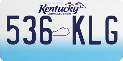 KY license plate 536KLG