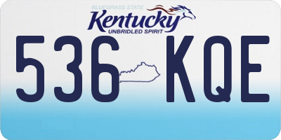 KY license plate 536KQE
