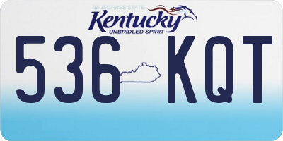 KY license plate 536KQT