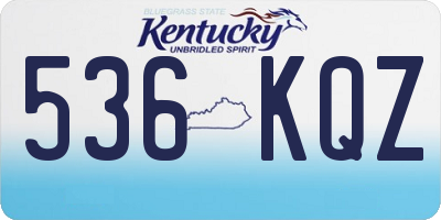 KY license plate 536KQZ