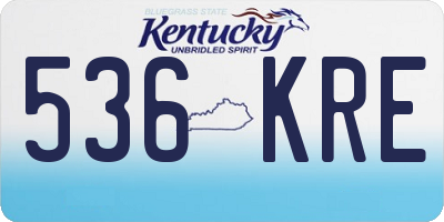 KY license plate 536KRE