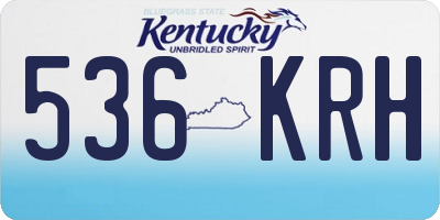 KY license plate 536KRH