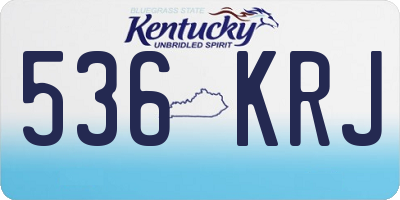 KY license plate 536KRJ