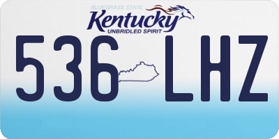 KY license plate 536LHZ
