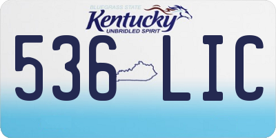 KY license plate 536LIC