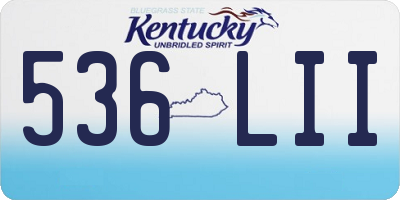 KY license plate 536LII