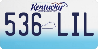 KY license plate 536LIL