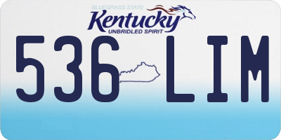 KY license plate 536LIM