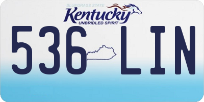 KY license plate 536LIN