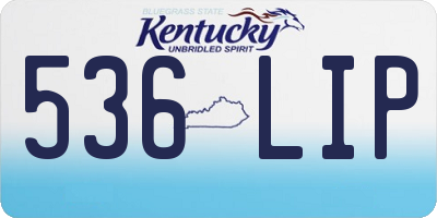 KY license plate 536LIP